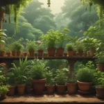 fancy tropical herbs garden ec068385