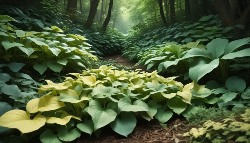 yellow hosta leaves 6ad4d1c9